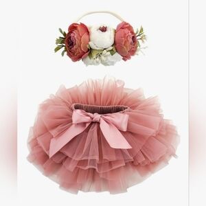 Source Unknown Pink Tulle Skirt with Bow